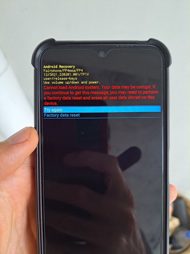 FP4 unable to boot after Android 13 update - Fairphone 4