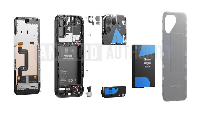Fairphone 5 Exploded Components View (Android Authority)