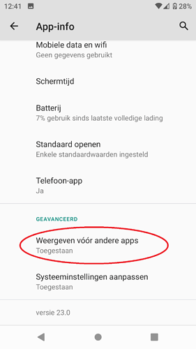 app-info advanced