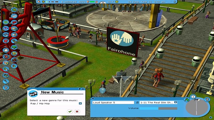RCT3 01 Music and billboard funtionality.