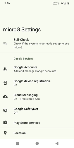 microG menu
