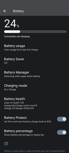 Screenshot Connected not charging