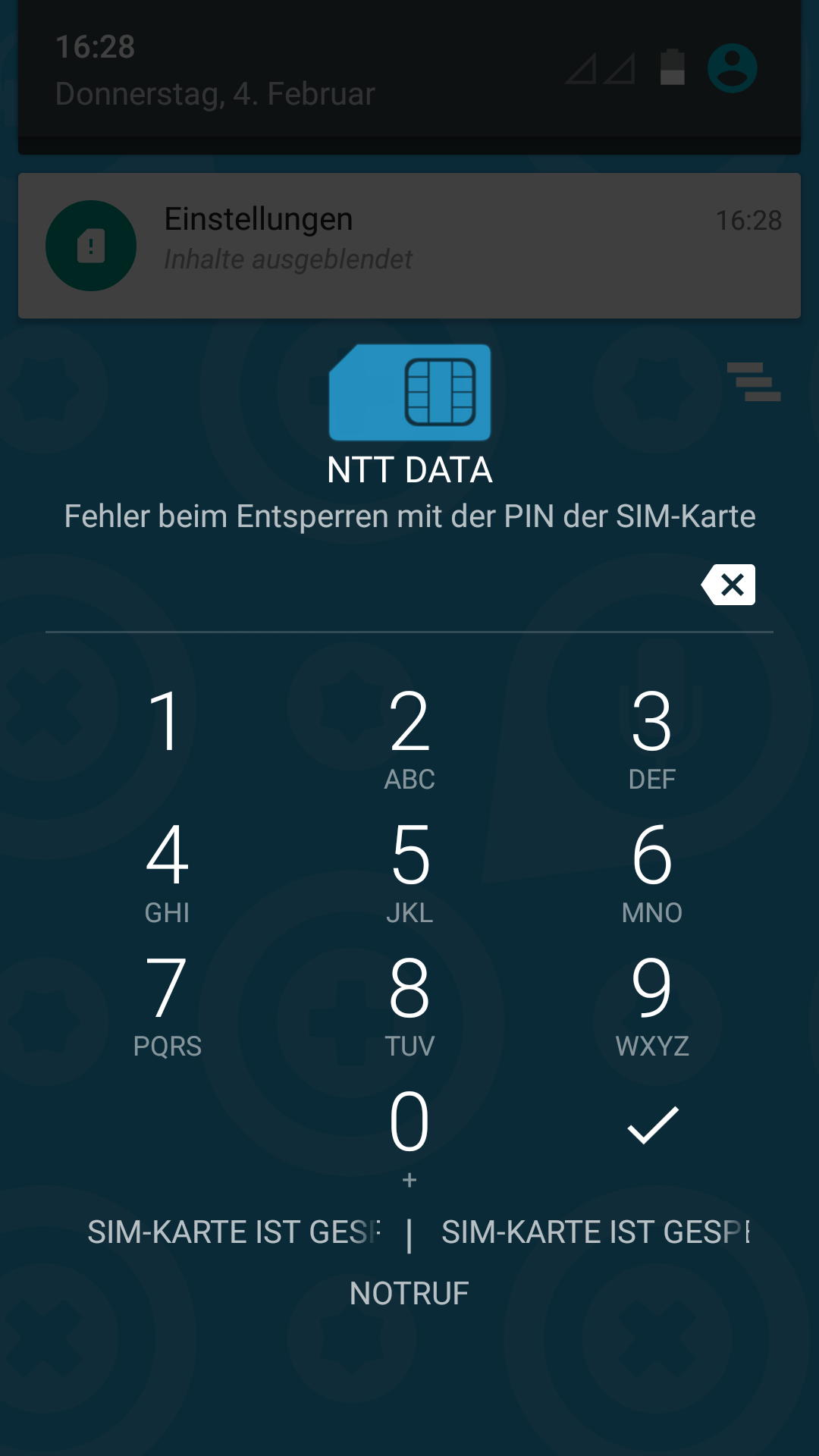 How to enter PUK code when SIM is already locked - Fairphone 2